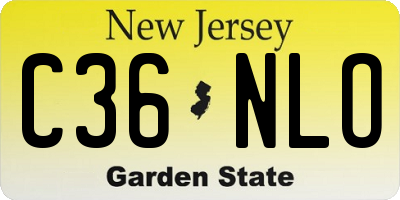 NJ license plate C36NLO