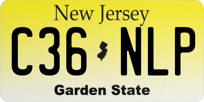 NJ license plate C36NLP