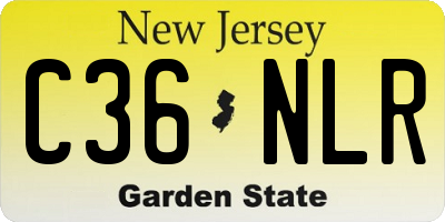 NJ license plate C36NLR