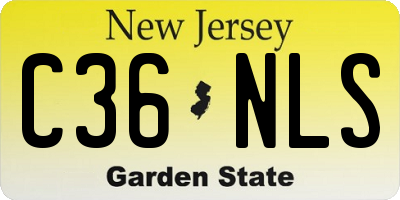 NJ license plate C36NLS