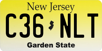 NJ license plate C36NLT