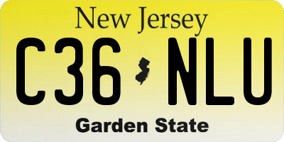 NJ license plate C36NLU
