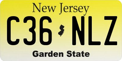 NJ license plate C36NLZ