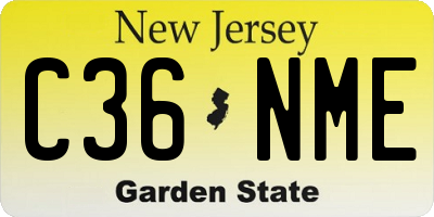 NJ license plate C36NME