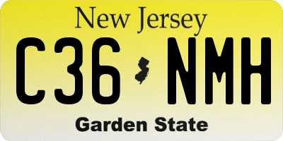 NJ license plate C36NMH