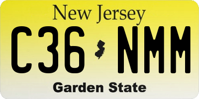 NJ license plate C36NMM
