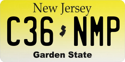 NJ license plate C36NMP