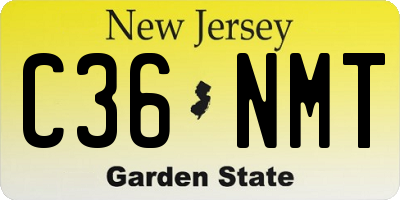 NJ license plate C36NMT