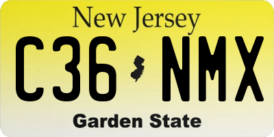NJ license plate C36NMX