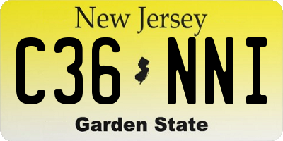 NJ license plate C36NNI
