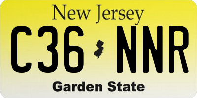NJ license plate C36NNR