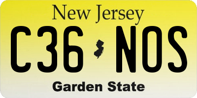 NJ license plate C36NOS
