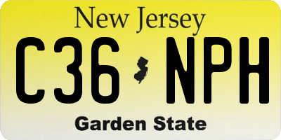 NJ license plate C36NPH