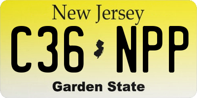 NJ license plate C36NPP