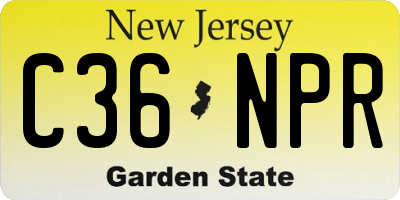 NJ license plate C36NPR