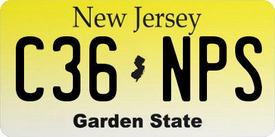 NJ license plate C36NPS