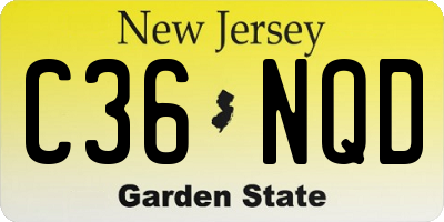 NJ license plate C36NQD