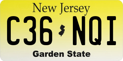 NJ license plate C36NQI