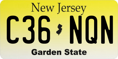NJ license plate C36NQN
