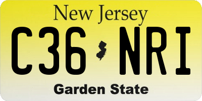 NJ license plate C36NRI