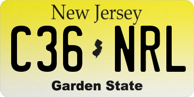 NJ license plate C36NRL
