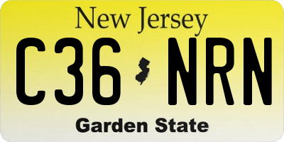 NJ license plate C36NRN