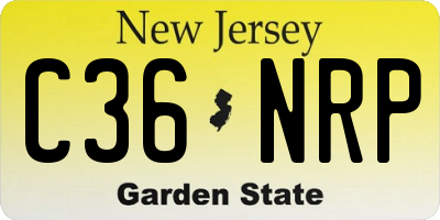 NJ license plate C36NRP