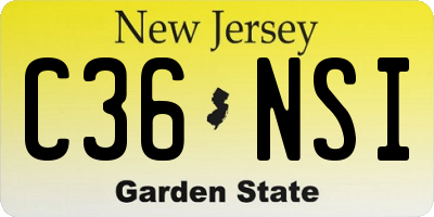 NJ license plate C36NSI