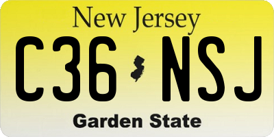 NJ license plate C36NSJ