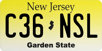 NJ license plate C36NSL
