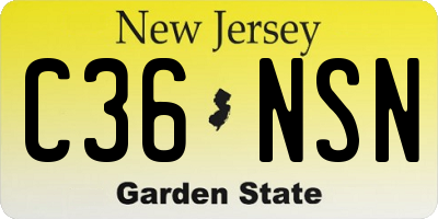 NJ license plate C36NSN