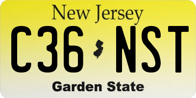 NJ license plate C36NST