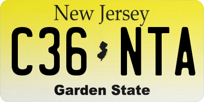 NJ license plate C36NTA