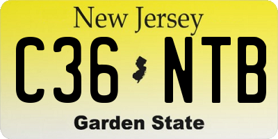 NJ license plate C36NTB
