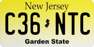 NJ license plate C36NTC
