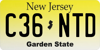 NJ license plate C36NTD