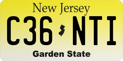 NJ license plate C36NTI