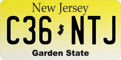 NJ license plate C36NTJ