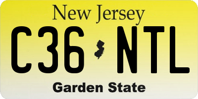 NJ license plate C36NTL
