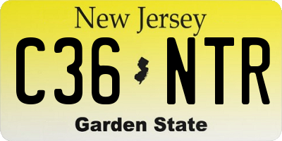 NJ license plate C36NTR