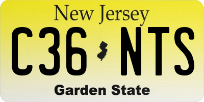NJ license plate C36NTS