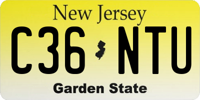 NJ license plate C36NTU