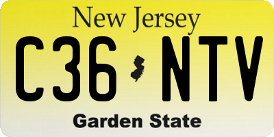 NJ license plate C36NTV