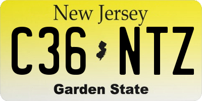 NJ license plate C36NTZ