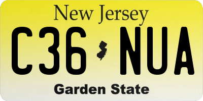 NJ license plate C36NUA