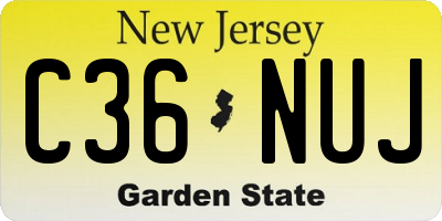 NJ license plate C36NUJ