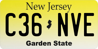 NJ license plate C36NVE