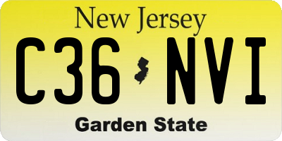 NJ license plate C36NVI