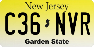NJ license plate C36NVR
