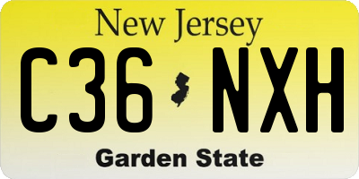 NJ license plate C36NXH